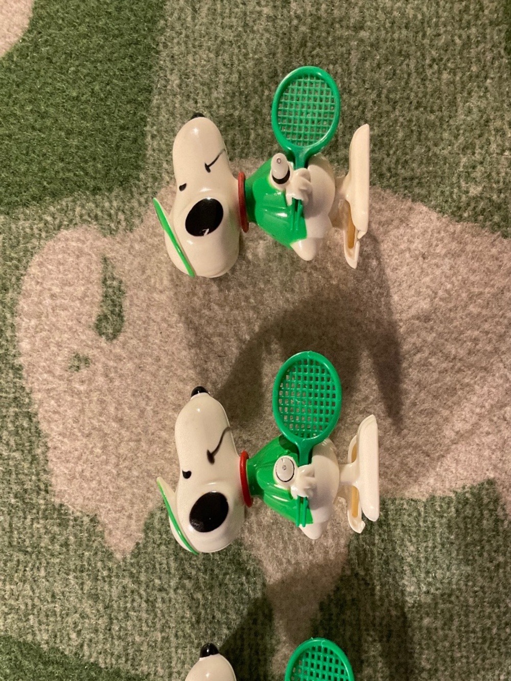 VTG Aviva Peanuts Tennis Snoopy Wind Up Toy Walker Lot of 3 Working